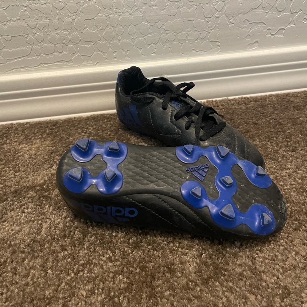 Black kids adidas soccer cleats